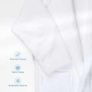 American Soft Linen Luxury Men’s Fleece Bathrobe – Ultra Soft, Warm & Lightweight Plush Robe