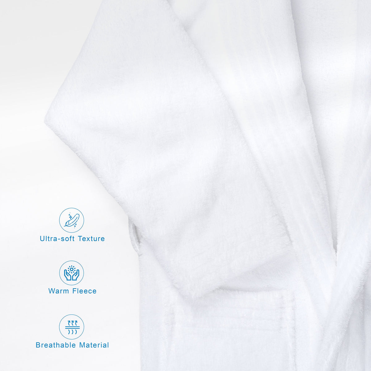 American Soft Linen Luxury Women’s Fleece Bathrobe – Ultra Soft, Warm & Lightweight Plush Robe