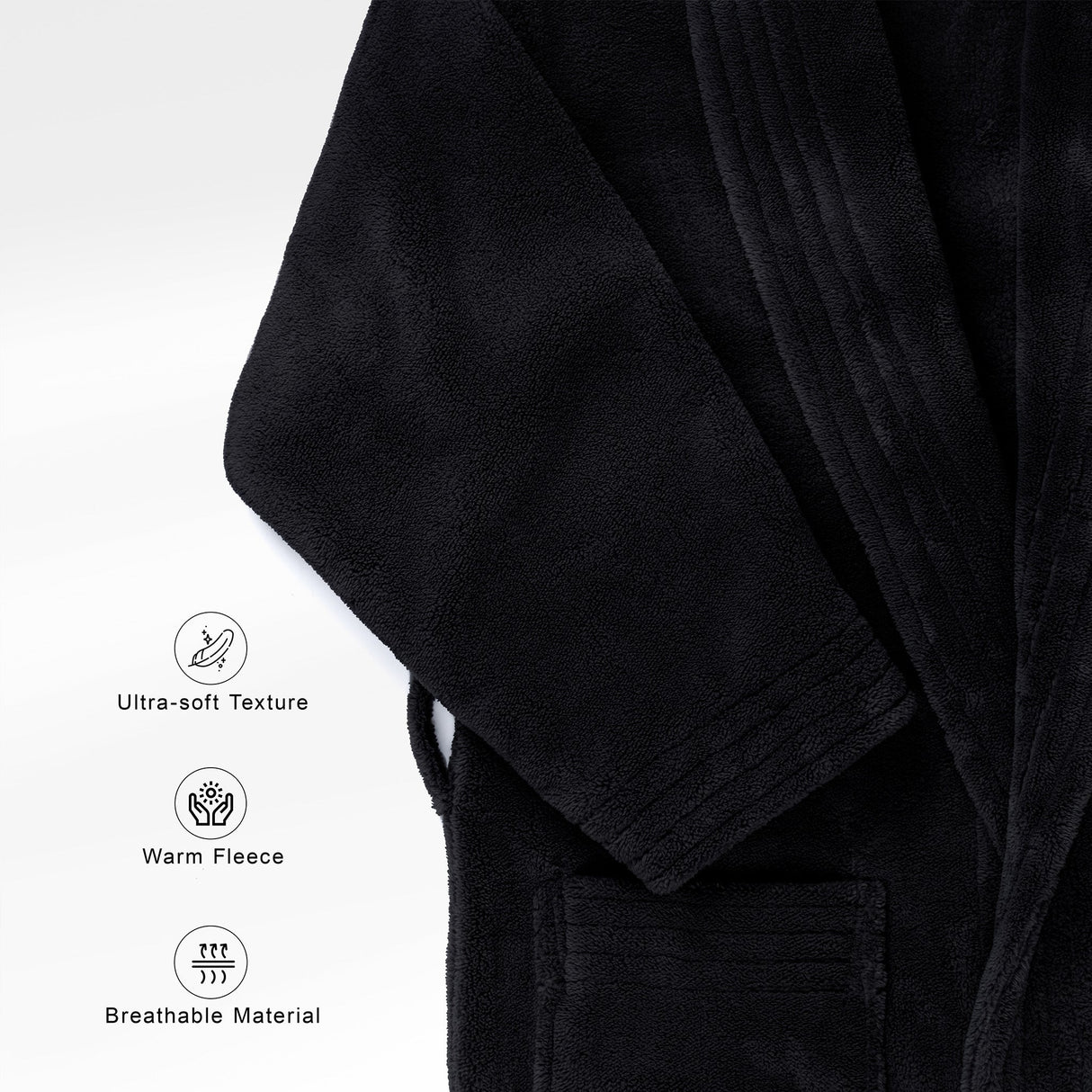 American Soft Linen Luxury Women’s Fleece Bathrobe – Ultra Soft, Warm & Lightweight Plush Robe