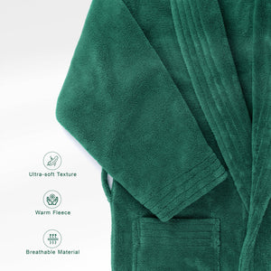 American Soft Linen Luxury Women’s Fleece Bathrobe – Ultra Soft, Warm & Lightweight Plush Robe