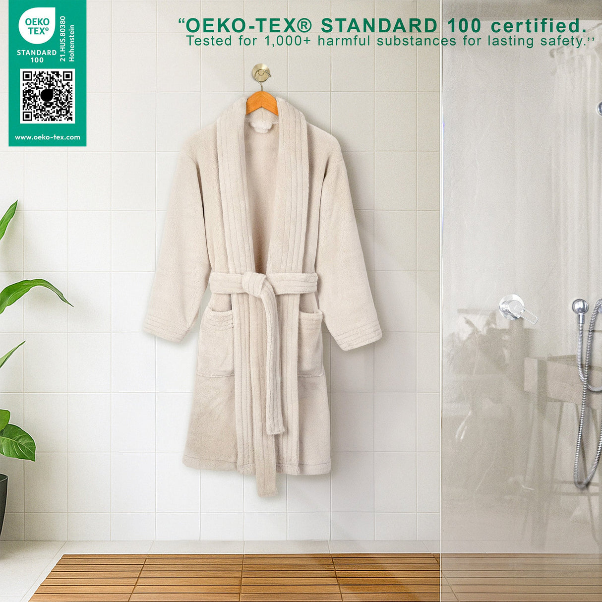 American Soft Linen Luxury Women’s Fleece Bathrobe – Ultra Soft, Warm & Lightweight Plush Robe
