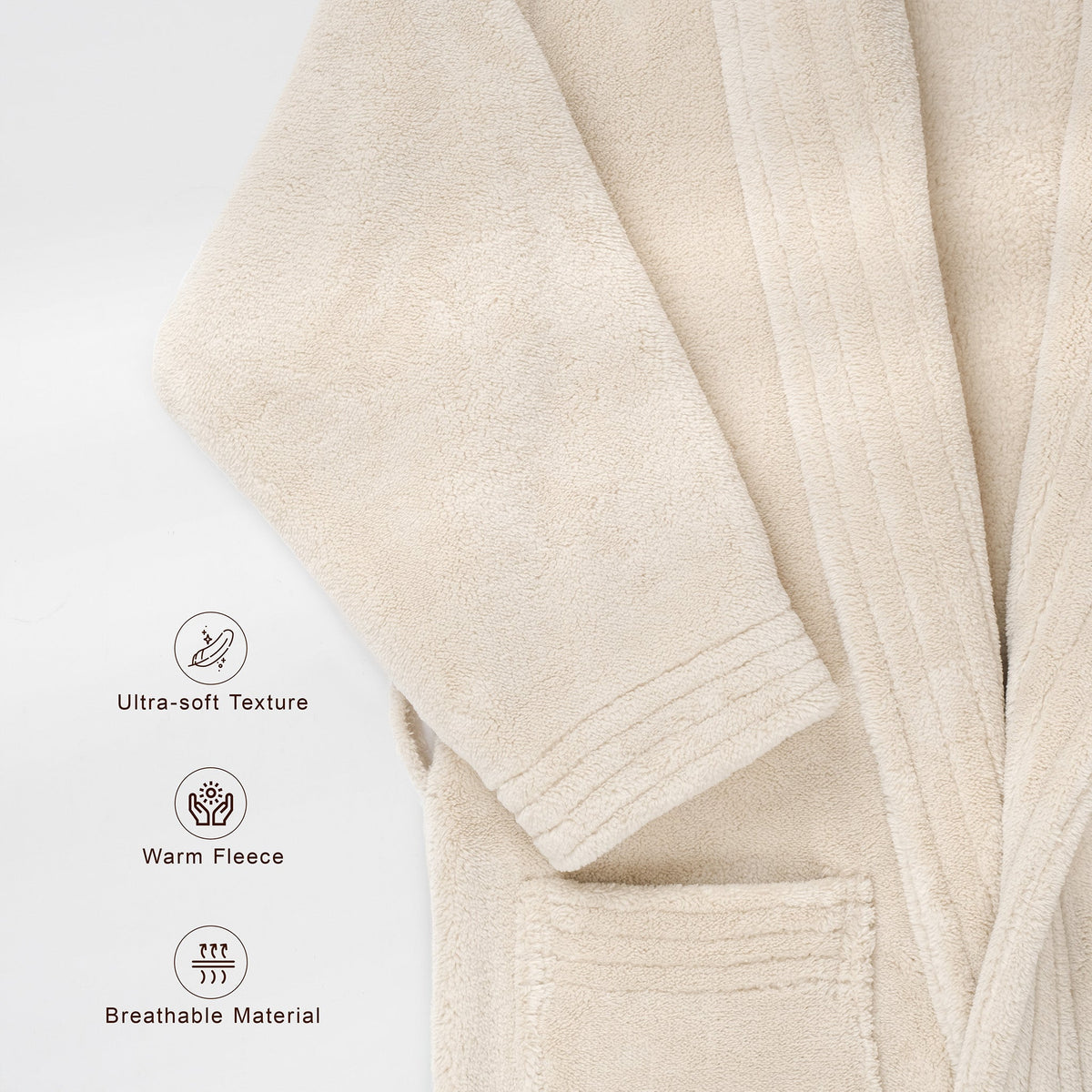 American Soft Linen Luxury Women’s Fleece Bathrobe – Ultra Soft, Warm & Lightweight Plush Robe