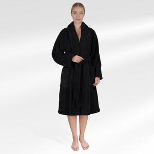 American Soft Linen Luxury Women’s Fleece Bathrobe – Ultra Soft, Warm & Lightweight Plush Robe