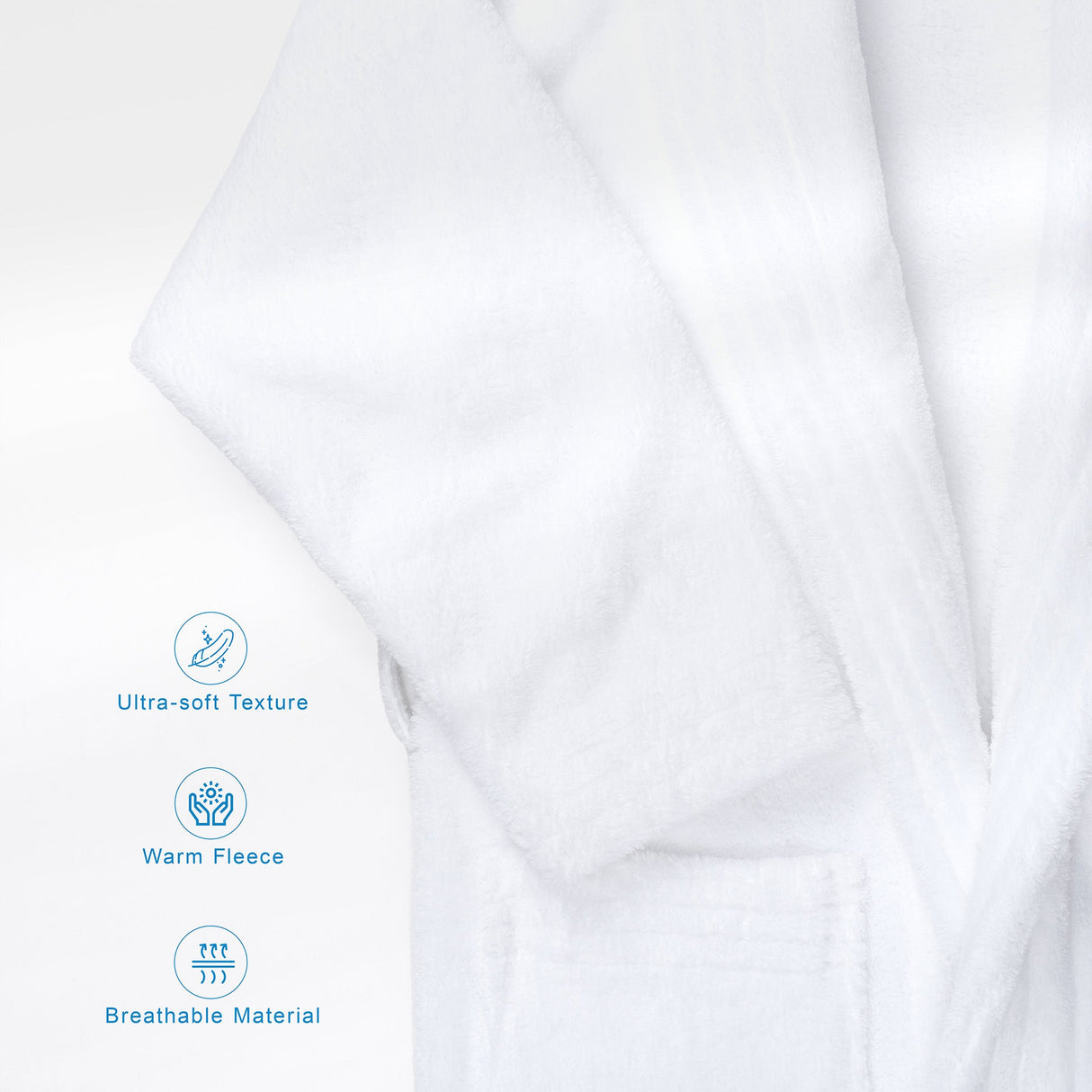 American Soft Linen Luxury Women’s Fleece Bathrobe – Ultra Soft, Warm & Lightweight Plush Robe