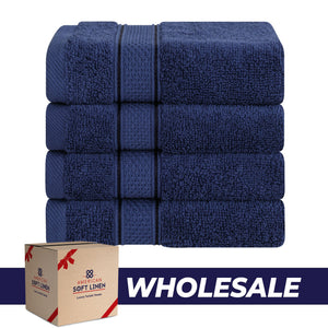 American Soft Linen 100% Cotton, Luxury, Salem 4 Piece Washcloth Set - 60 Set Case Pack