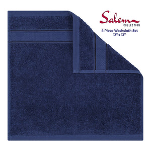 American Soft Linen 100% Cotton, Luxury, Salem 4 Piece Washcloth Set - 60 Set Case Pack