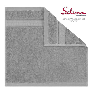 American Soft Linen 100% Cotton, Luxury, Salem 4 Piece Washcloth Set - 60 Set Case Pack