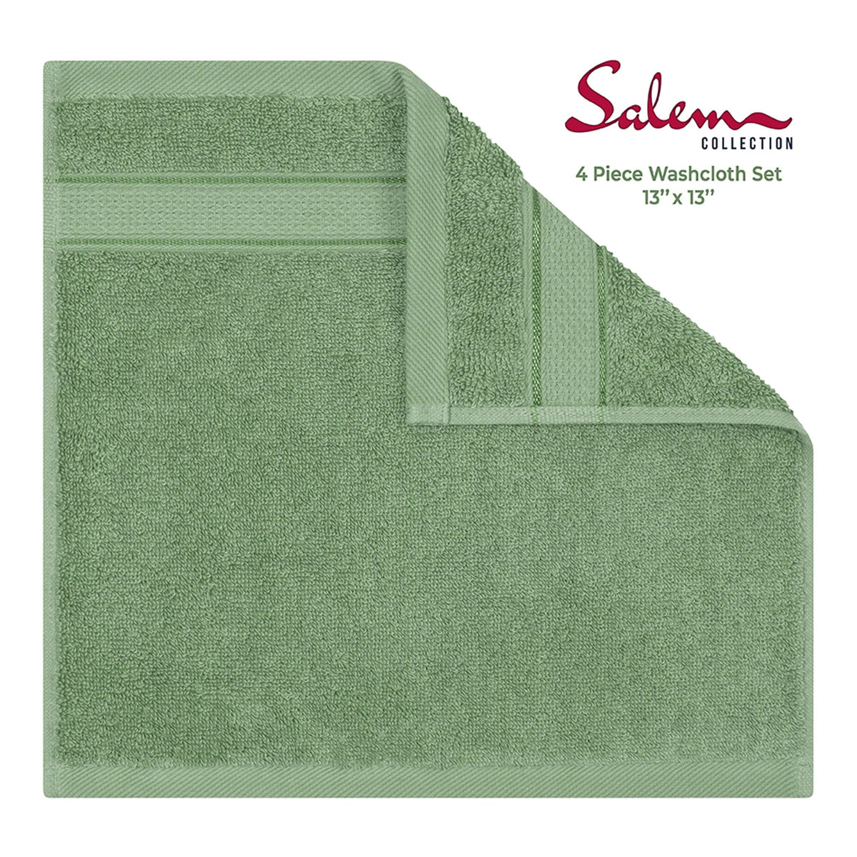 American Soft Linen 100% Cotton, Luxury, Salem 4 Piece Washcloth Set - 60 Set Case Pack
