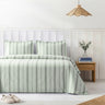 American Soft Linen 100% Washed Cotton Percale Duvet Cover Set – 200TC Yarn-Dyed Striped Bedding with 2 Pillow Shams