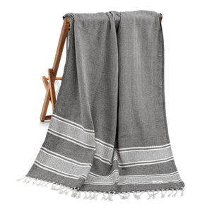 American Soft Linen Turkish Peshtemal Beach Towels, Cotton 4 Pack, 40" x 70" Size, Swim Towels for Beach and Pool Towels
