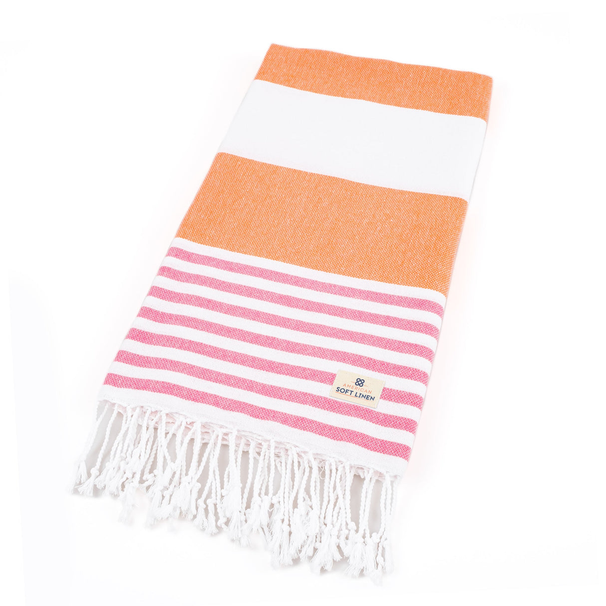 American Soft Linen Turkish Peshtemal Beach Towels, Cotton 4 Pack, 40" x 70" Size, Swim Towels for Beach and Pool Towels