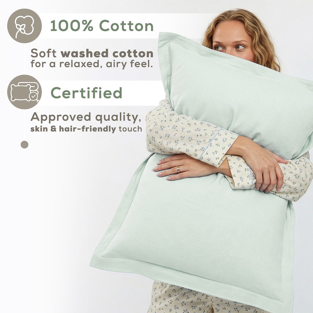 American Soft Linen 100% Washed Cotton Percale Duvet Cover Set – Soft Breathable Bedding Set with Pillow Shams