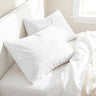 American Soft Linen 100% Washed Cotton Percale Pillowcase Set (2 Pack) – Soft Breathable Pillow Covers