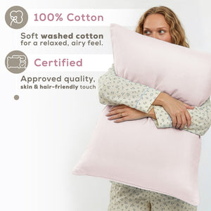 American Soft Linen 100% Washed Cotton Percale Sheet Set – Soft Breathable Bedding with Pillowcases
