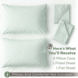 American Soft Linen 100% Washed Cotton Percale Sheet Set – Soft Breathable Bedding with Pillowcases