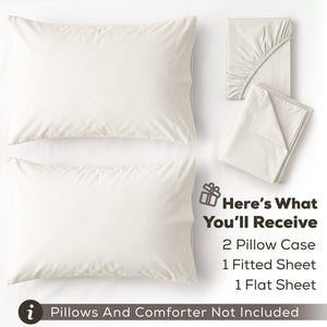 American Soft Linen 100% Washed Cotton Percale Sheet Set – Soft Breathable Bedding with Pillowcases