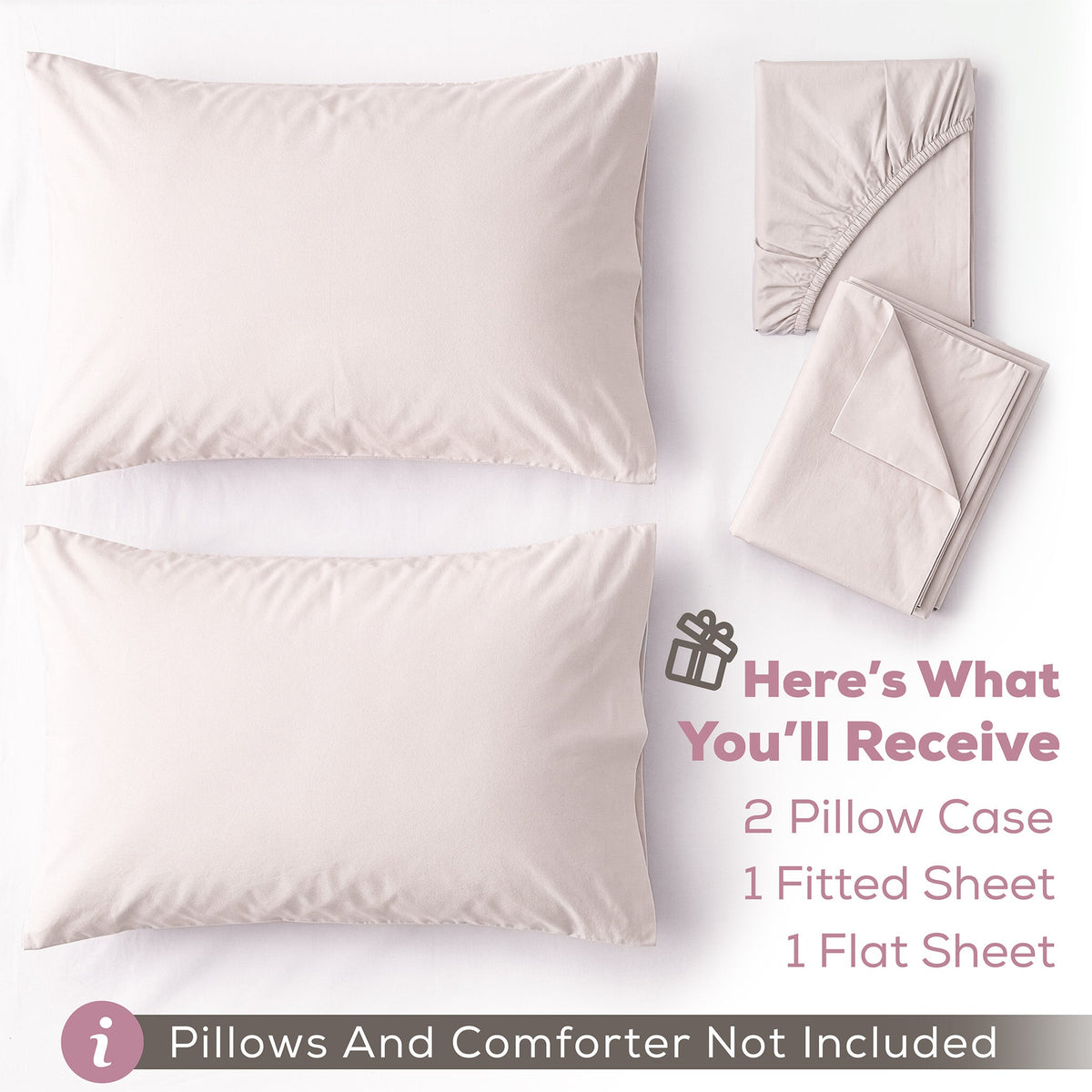 American Soft Linen 100% Washed Cotton Percale Sheet Set – Soft Breathable Bedding with Pillowcases
