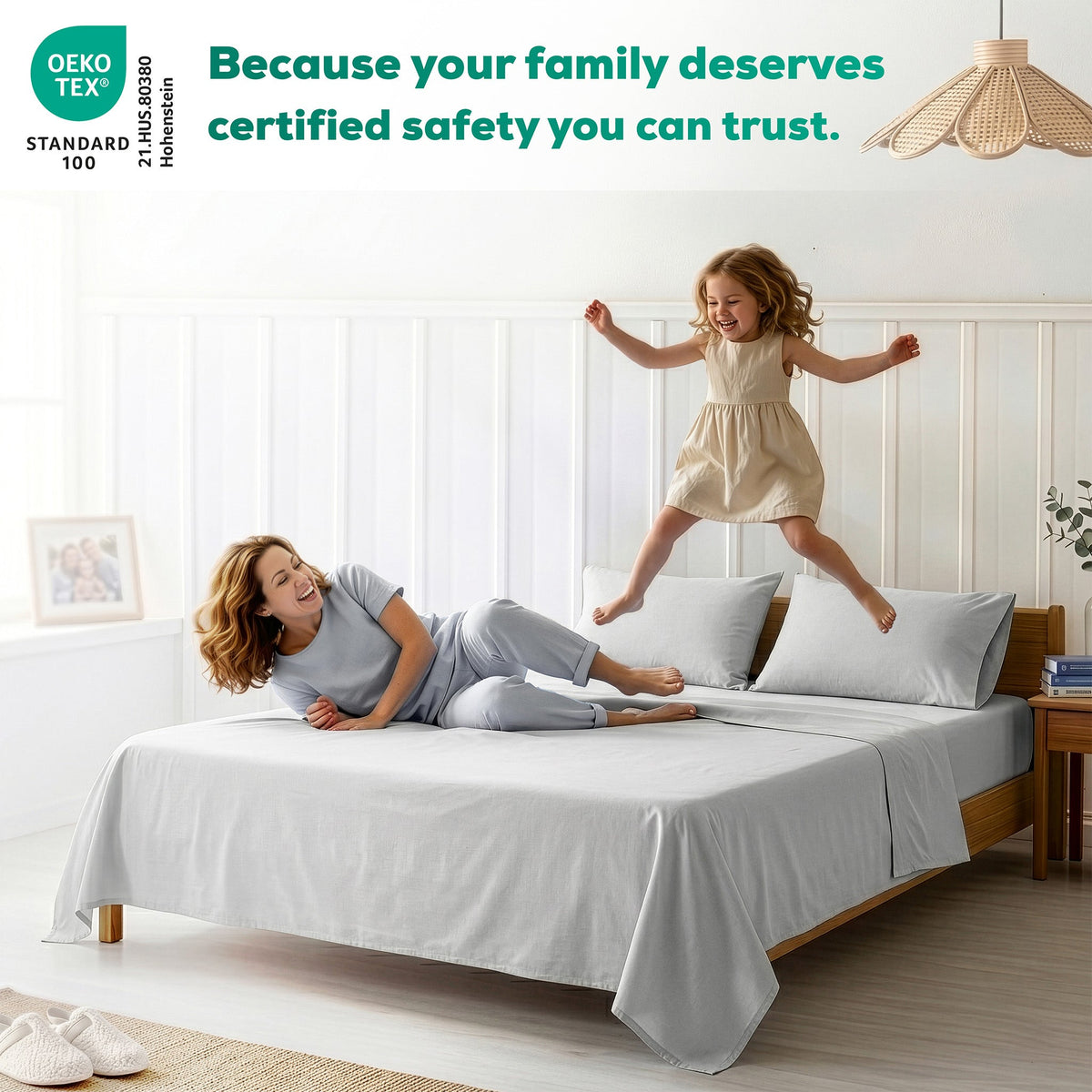 American Soft Linen 100% Washed Cotton Percale Sheet Set – Soft Breathable Bedding with Pillowcases