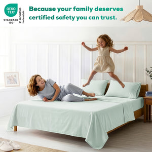 American Soft Linen 100% Washed Cotton Percale Sheet Set – Soft Breathable Bedding with Pillowcases