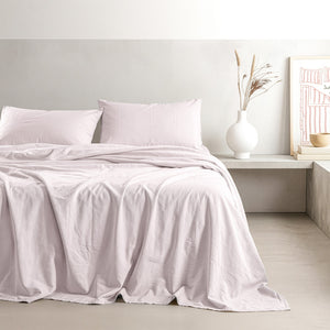 American Soft Linen 100% Washed Cotton Percale Sheet Set – Soft Breathable Bedding with Pillowcases