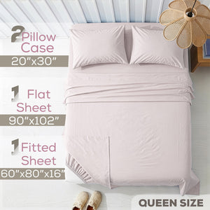 American Soft Linen 100% Washed Cotton Percale Sheet Set – Soft Breathable Bedding with Pillowcases