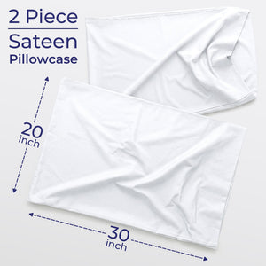 American Soft Linen Wholesale 100% Cotton Sateen Pillowcase Set (2 Pack) – Hotel Quality Bulk Supply