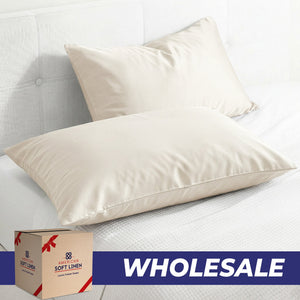 American Soft Linen Wholesale 100% Cotton Sateen Pillowcase Set (2 Pack) – Hotel Quality Bulk Supply