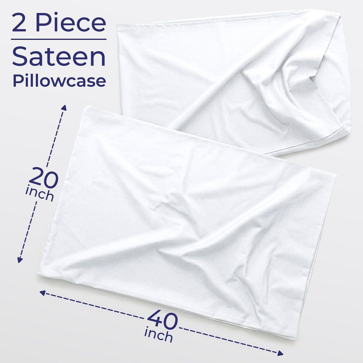 American Soft Linen Wholesale 100% Cotton Sateen Pillowcase Set (2 Pack) – Hotel Quality Bulk Supply
