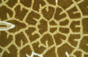 Animal Giraffe Brown Hand Tufted 3x5 Wool Area Rug