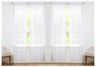 J&V Textiles 4-Pack Value: Solid Sheer Window Curtain Panels