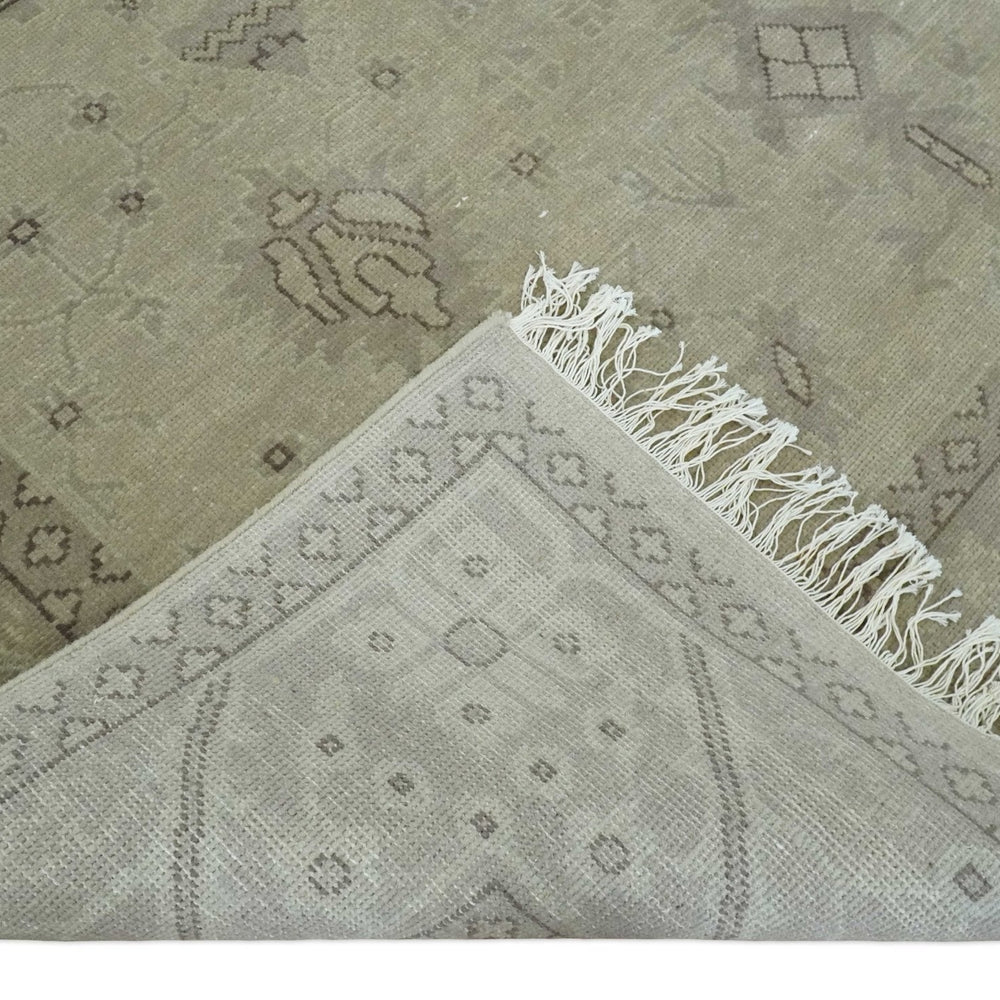 Antique 8x10 Hand Knotted Beige Traditional Vintage Persian Wool Rug
