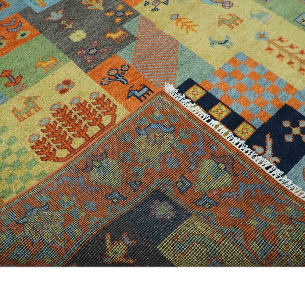 Antique Design Tribal Multi Color Hand knotted Traditional 8x10 Wool Area Rug