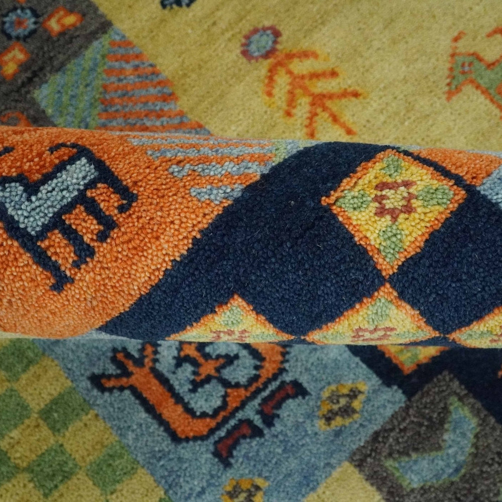 Antique Design Tribal Multi Color Hand knotted Traditional 8x10 Wool Area Rug