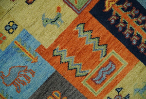 Antique Design Tribal Multi Color Hand knotted Traditional 8x10 Wool Area Rug