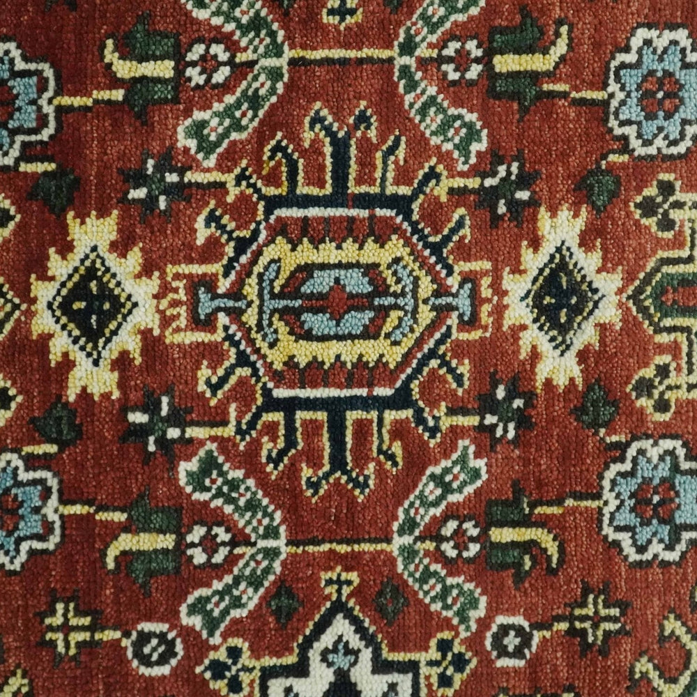 Antique Hand Knotted Rust and Black Traditional Persian Custom Made Wool Area Rug