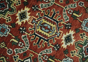 Antique Hand Knotted Rust and Black Traditional Persian Custom Made Wool Area Rug