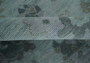 Antique look Bluish Gray Hand knotted Traditional Oushak Multi Size wool area Rug