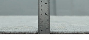 Antique Style Silver And Beige Modern Oushak wool Area Rug