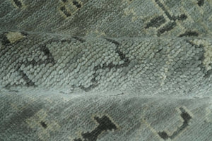 Antique Oushak Silver and Charcoal Multi size Wool Area Rug