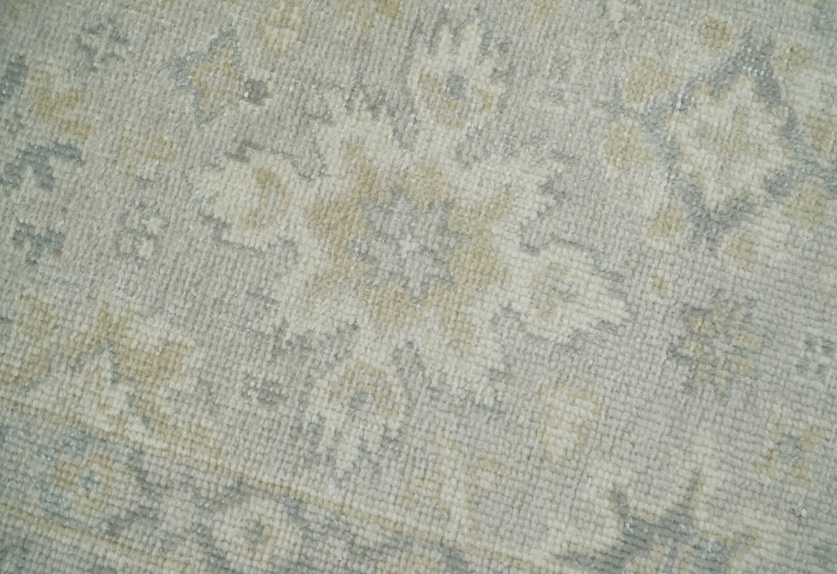 Antique Persian 2x3 Beige and Gray Hand Knotted Wool Area Rug