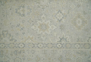 Antique Persian 2x3 Beige and Gray Hand Knotted Wool Area Rug