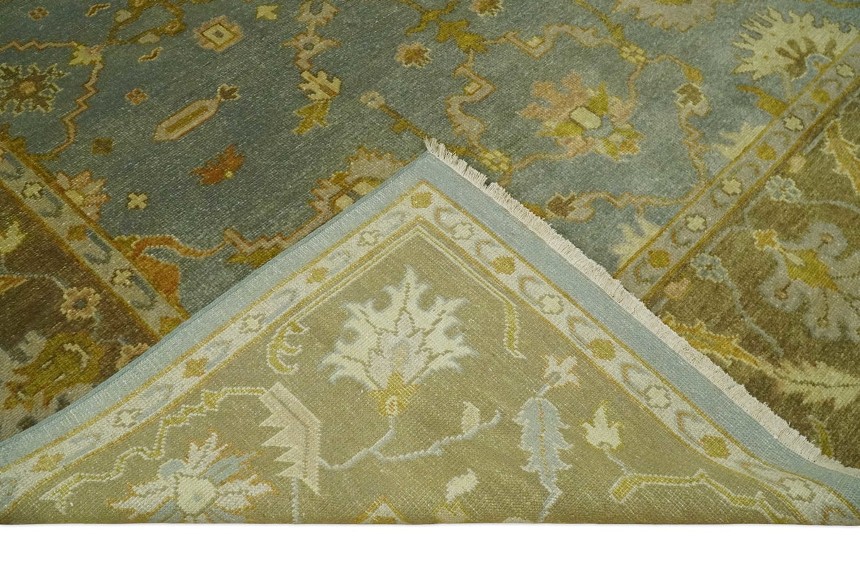 Antique Traditional Persian Gray and Brown 8x10 Hand Knotted Wool Rug