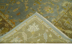 Antique Traditional Persian Gray and Brown 8x10 Hand Knotted Wool Rug