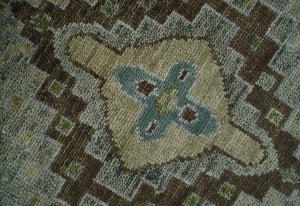 Antique Style Green and Silver 9x12 Hand knotted Traditional Oriental Oushak wool Area Rug