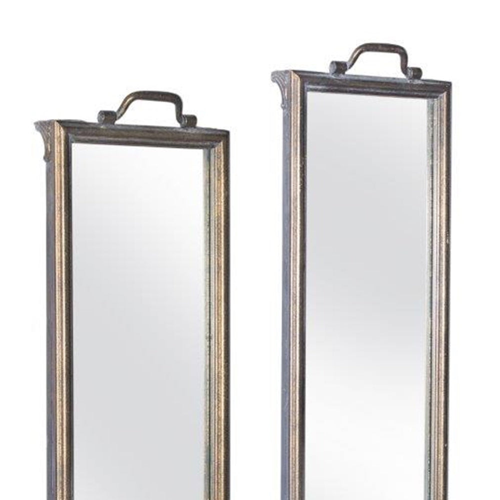 Antique Style Mirror Tray or Wall Decor (Set of 2)