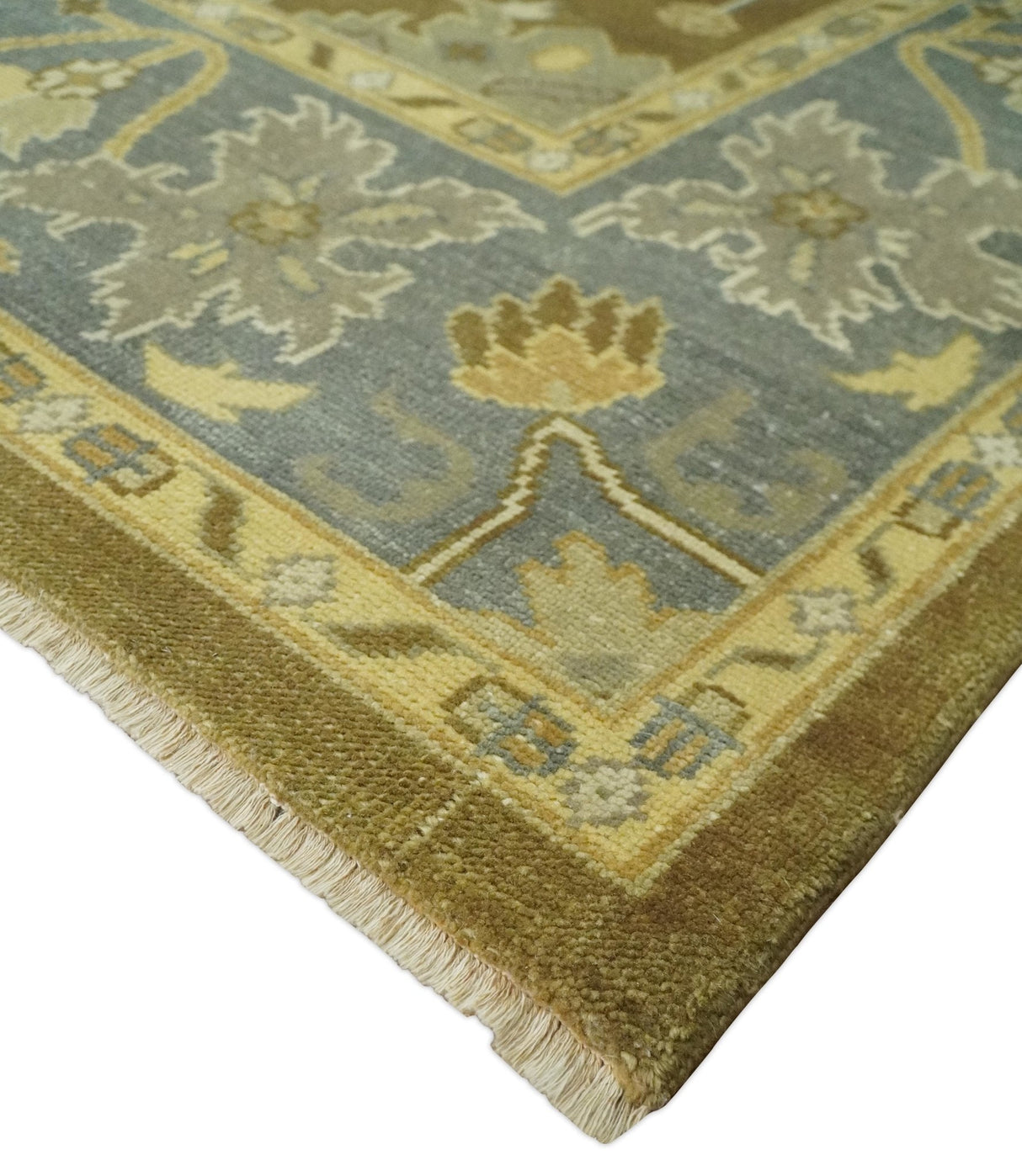 Antique Traditional Persian  8x10 Hand Knotted Brown and Gray Wool Rug