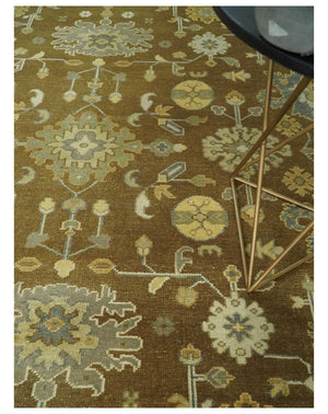 Antique Traditional Persian  8x10 Hand Knotted Brown and Gray Wool Rug