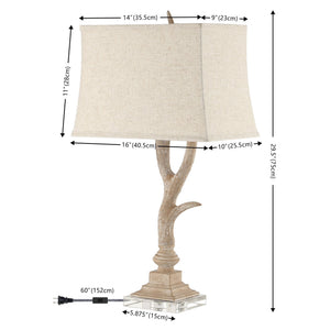 Antler rustic resin/crystal led table lamp - Tuesday Morning - Table Lamps