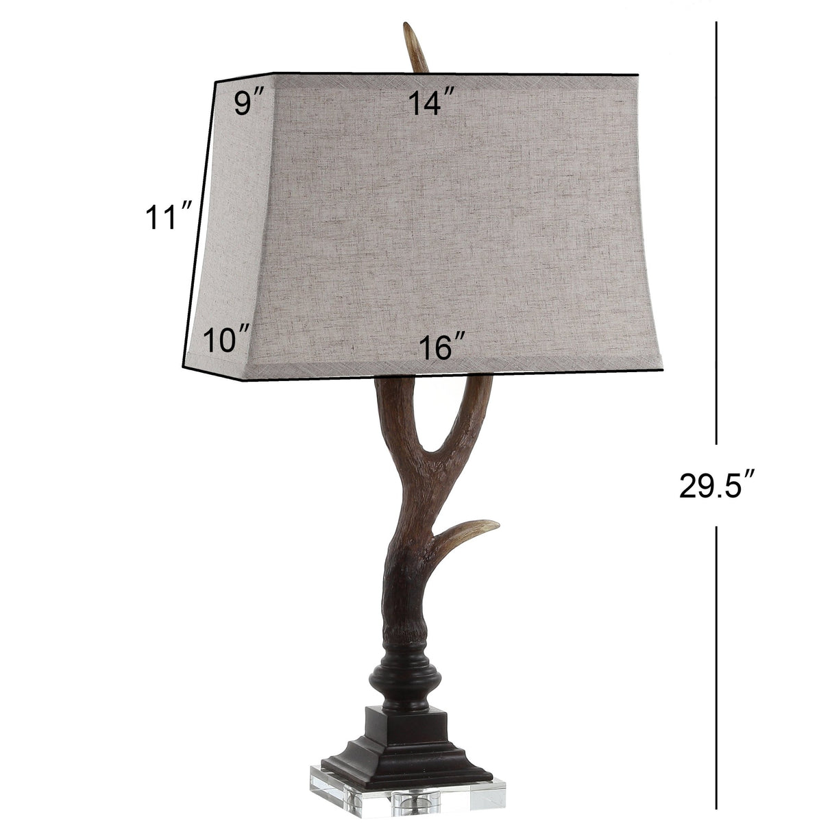 Antler rustic resin/crystal led table lamp - Tuesday Morning - Table Lamps