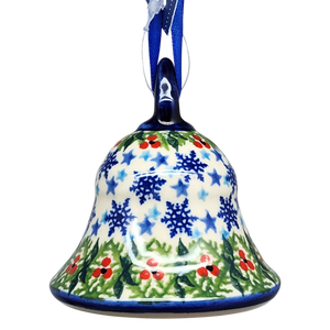 Ceramic Holiday Bell - Winter Wonderland Pattern